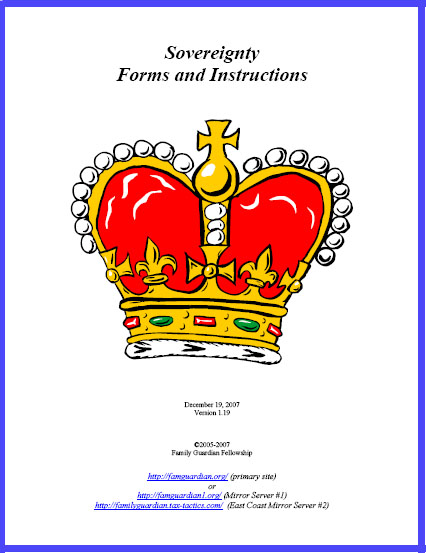 Sovereignty Forms and Instructions Manual